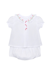 Baby Sen White Alice Blomer Set, Candy Cane