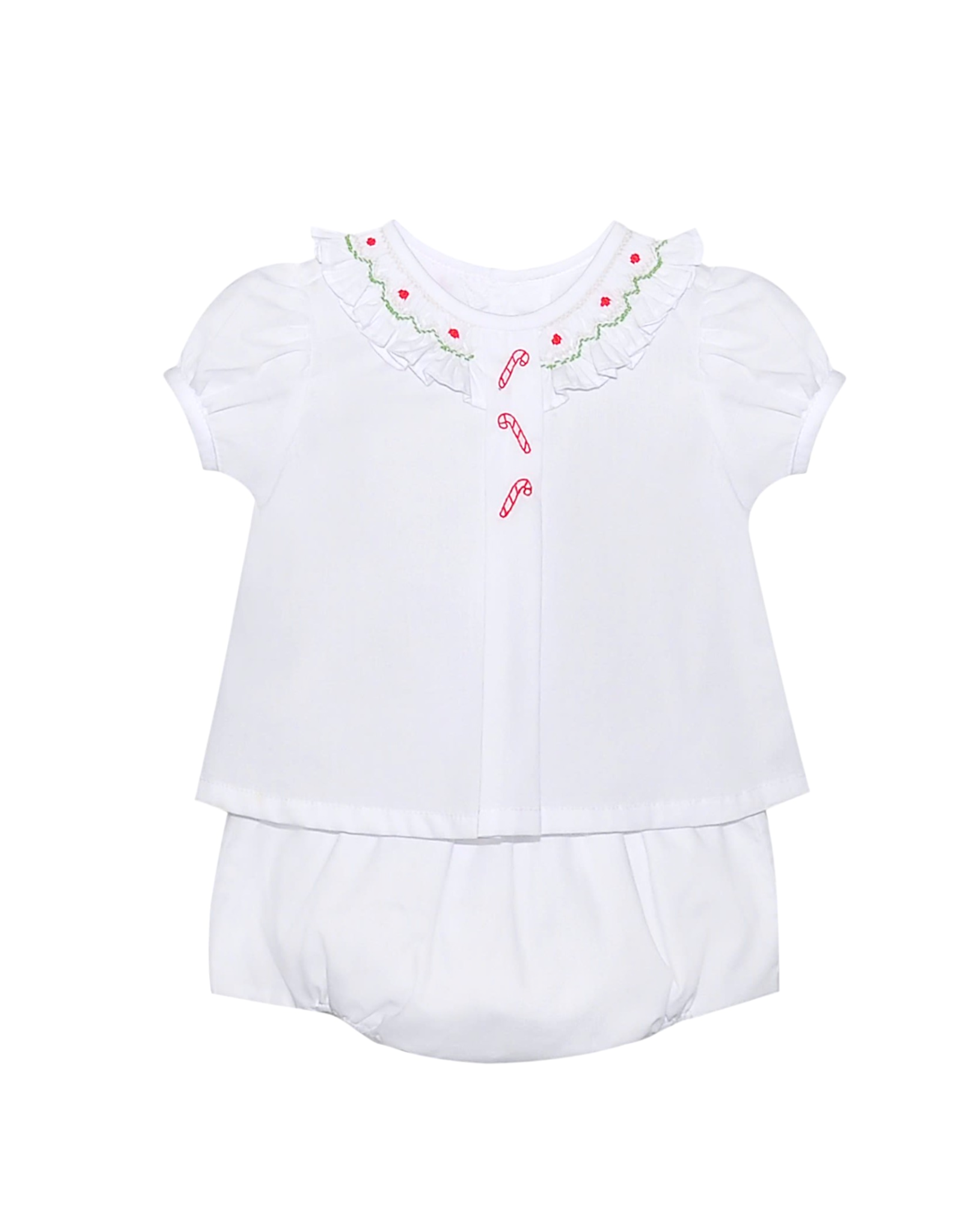 Baby Sen White Alice Blomer Set, Candy Cane