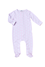 Magnolia Baby Little Sister SS25 Printed Zipper Footie