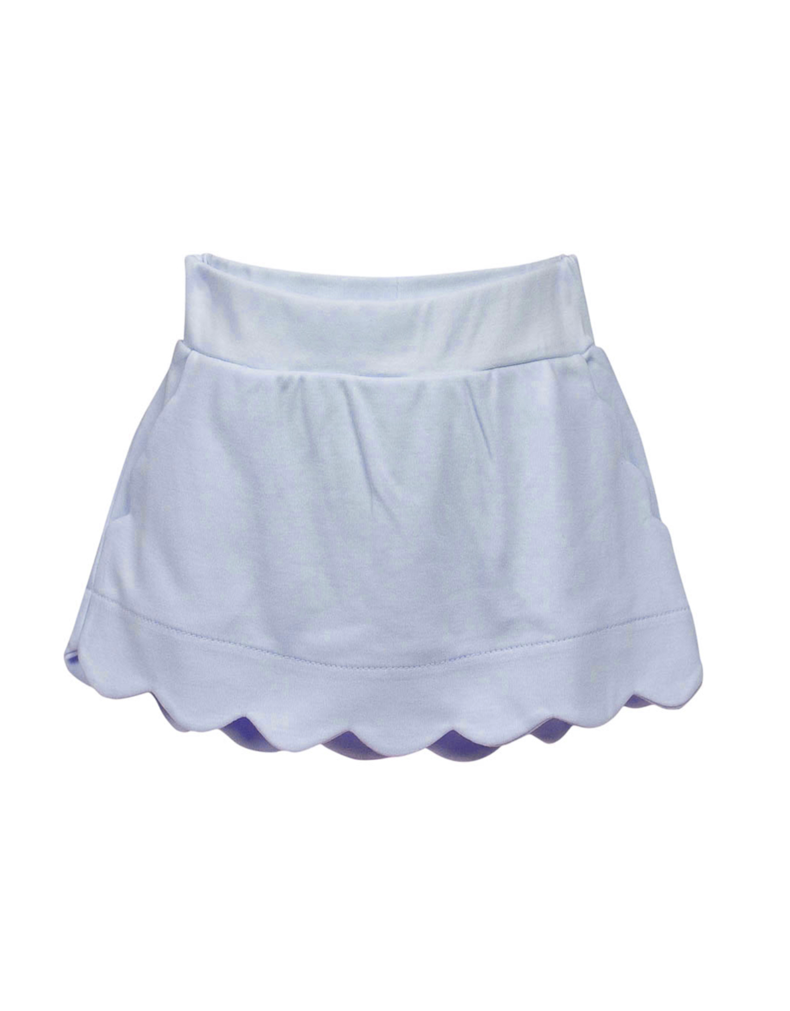 The Proper Peony Light Blue Scallop Pima Skort