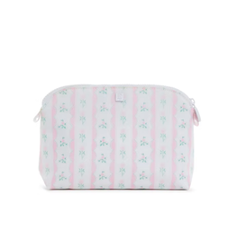 TRVL Design Goodie Cosmetic Bag - Ribbon Floral Pink