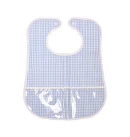 TRVL Design Clean Up Bib, Mist Gingham
