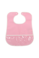 TRVL Design Clean Up Bib, Pink Gingham