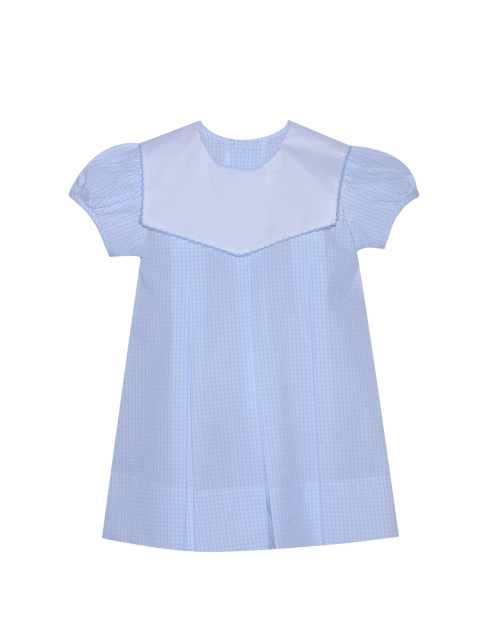 Remember Nguyen Blue Picot Collar-Reese Dress-Blue Square