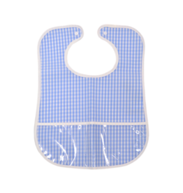 TRVL Design Clean Up Bib, Sky Gingham