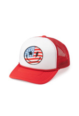Sweet Wink Patriotic Smiley Patch Trucker Hat
