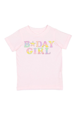 Sweet Wink Pastel Rainbow BDay Girl Patch Short Sleeve T-Shirt