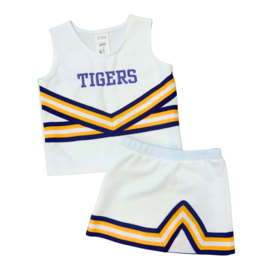 Let's Cheer LSU Cheer 2 Piece Crewneck White