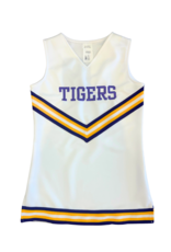 Let's Cheer White Cheer V-Neck Uniform Dress - Tigers