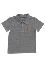 Itsy Bitsy Black Stripe Game Day Polo, Goal Post