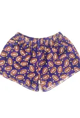 Blended Spirit Purple/Gold Plush Football Printed Shorts