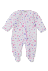 Kissy Kissy Footie w/ Zip Print, Billowy Bows