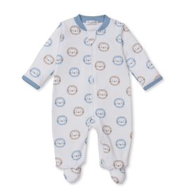 Kissy Kissy Footie with Zip Print, Mighty Lions