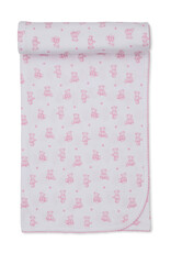 Kissy Kissy Pink Teddy Bear Time Blanket