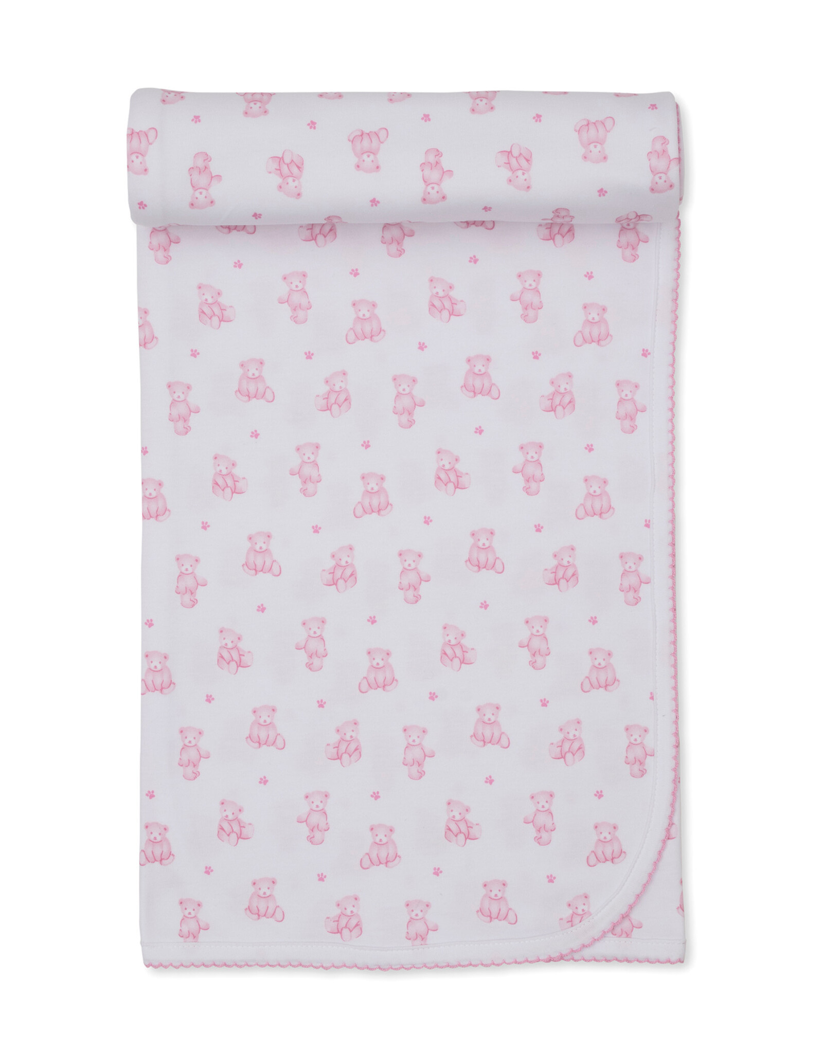Kissy Kissy Pink Teddy Bear Time Blanket