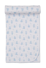 Kissy Kissy Blue Teddy Bear Time Blanket