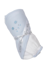 Kissy Kissy Blue Teddy Bear Time Hooded Towel w/ Mitt Set