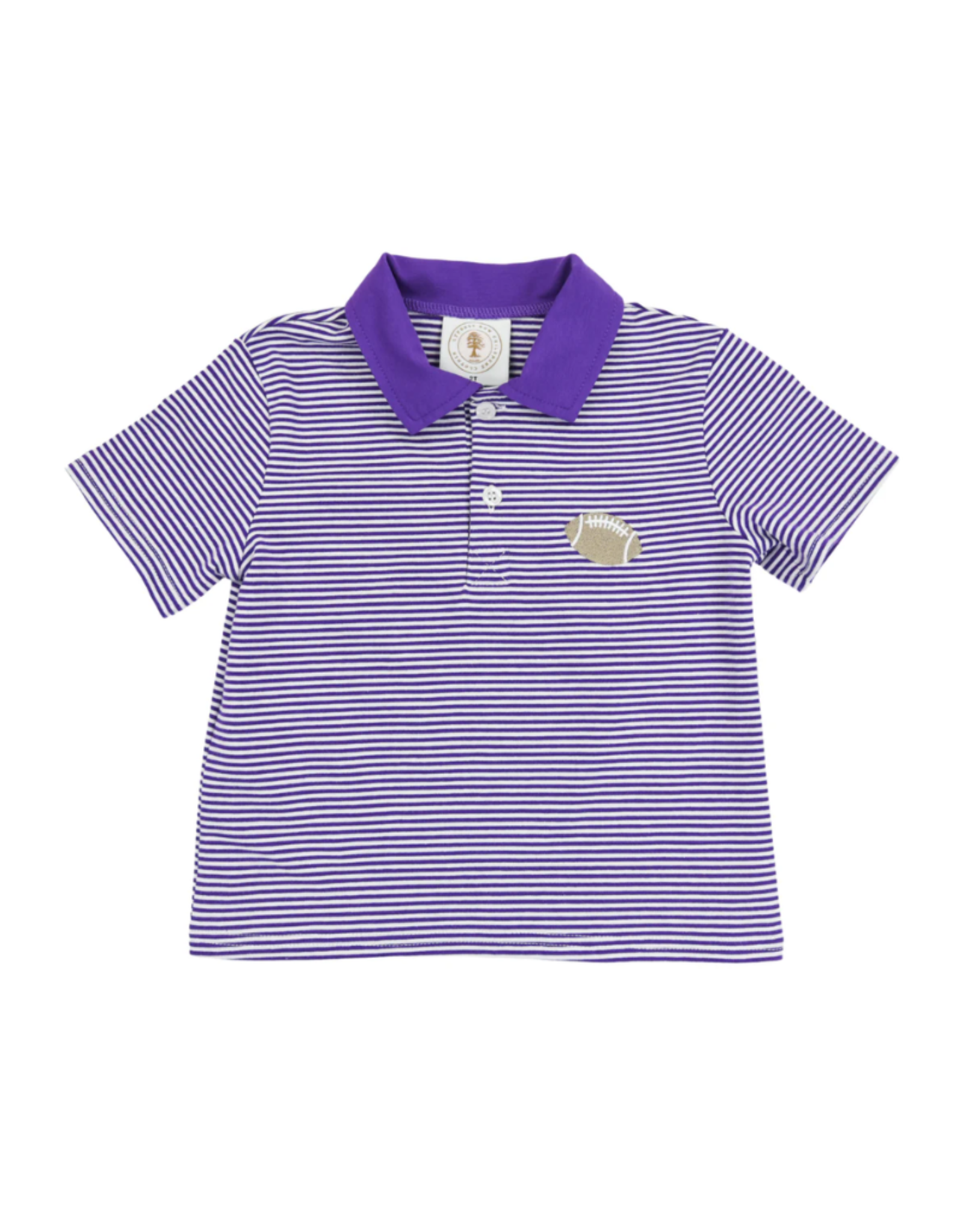 Cypress Row Purple Stripe Tailgate Polo