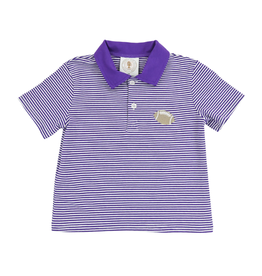 Cypress Row Purple Stripe Tailgate Polo