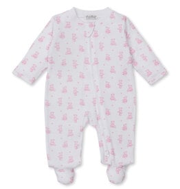 Kissy Kissy Pink Teddy Bear Time Footie w/ Zip