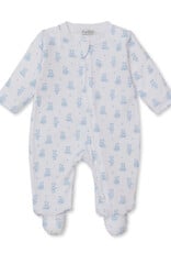 Kissy Kissy Blue Teddy Bear Time Footie w/ Zip