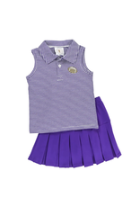 Cypress Row Fan Zone Pleated Skort Set, Purple