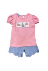 Anavini Pink Cinderella Smock Short Set - 6
