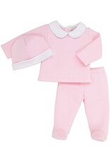 The Beaufort Bonnet Company Harts Hold Me Set- Pima Jacquard, Pink/White