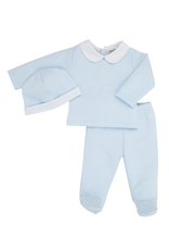 The Beaufort Bonnet Company Harts Hold Me Set- Pima Jacquard, Blue/White