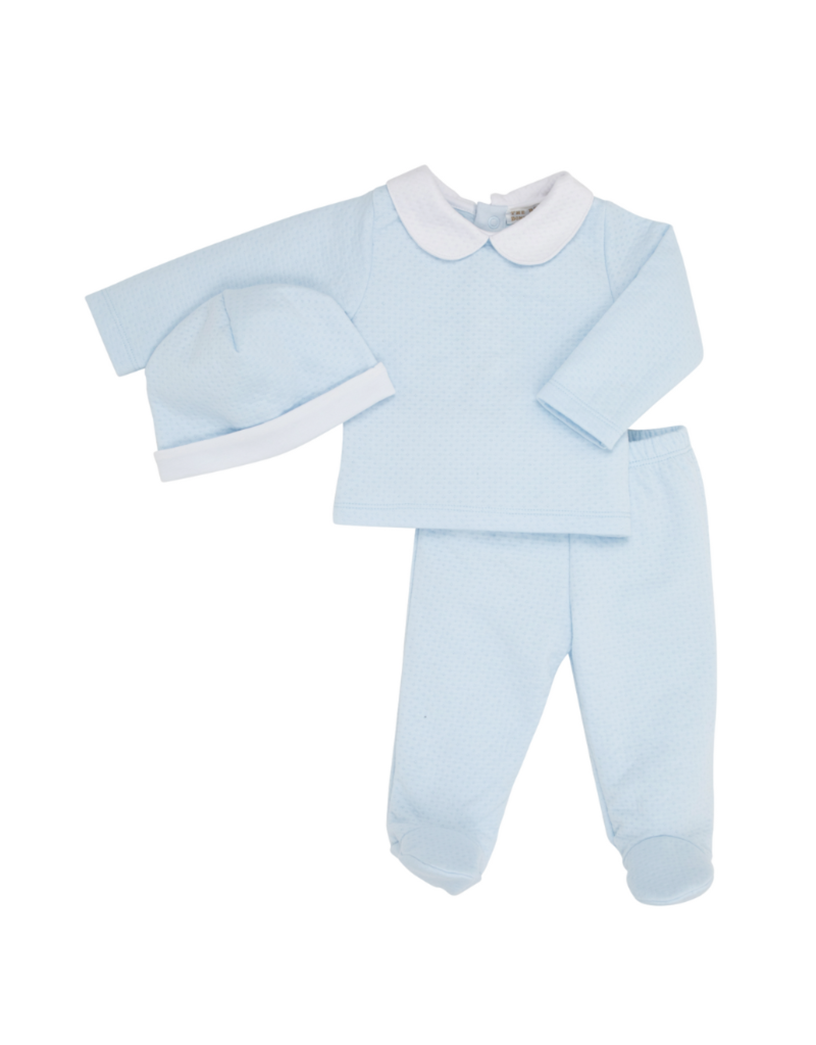 The Beaufort Bonnet Company Harts Hold Me Set- Pima Jacquard, Blue/White