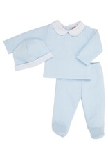 The Beaufort Bonnet Company Harts Hold Me Set- Pima Jacquard, Blue/White