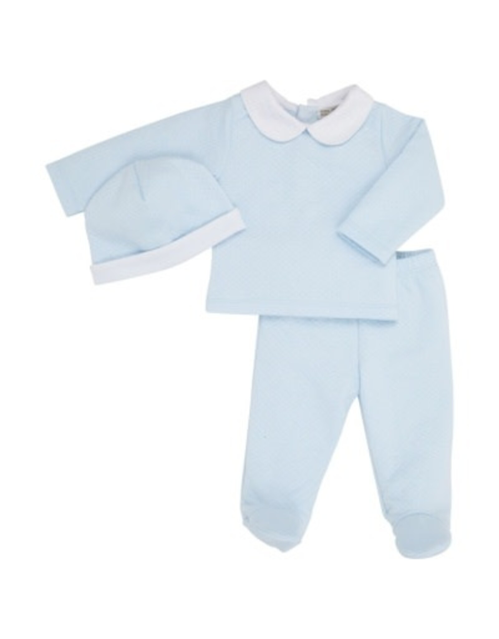 The Beaufort Bonnet Company Harts Hold Me Set- Pima Jacquard, Blue/White
