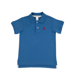 The Beaufort Bonnet Company Prim and Proper SS Polo, Wood Boat Blue The Beaufort Bonnet Company Prim and Proper SS Polo, Wood Boat Blue