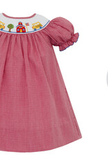 Petit Bebe Back To School Pink Gingham Bishop w/ Insert