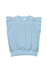 Pleat Olivia Knit Top, Blue