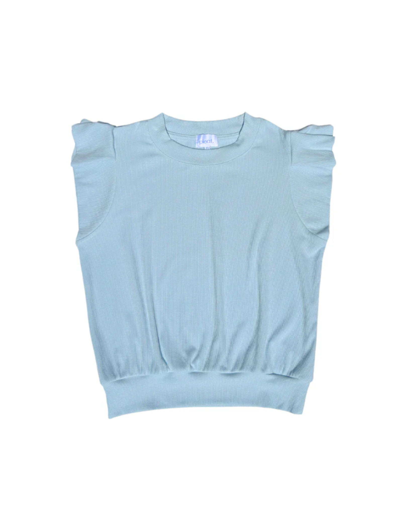 Pleat Olivia Knit Top, Blue