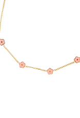 Pip Pop Post Petite Pink Flower Necklace