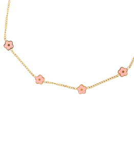 Pip Pop Post Petite Pink Flower Necklace
