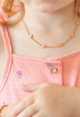 Pip Pop Post Petite Pink Flower Necklace