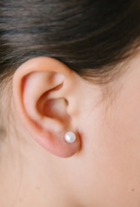 Pip Pop Post Flat Screwback Pearl Earrings