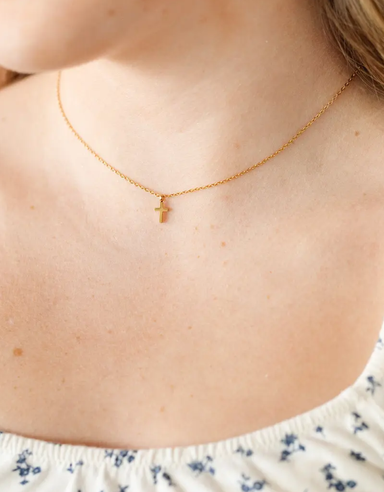 Pip Pop Post Cross Pendant Necklace