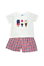 Krewe Kids Popsicle Trio Plaid Short Set