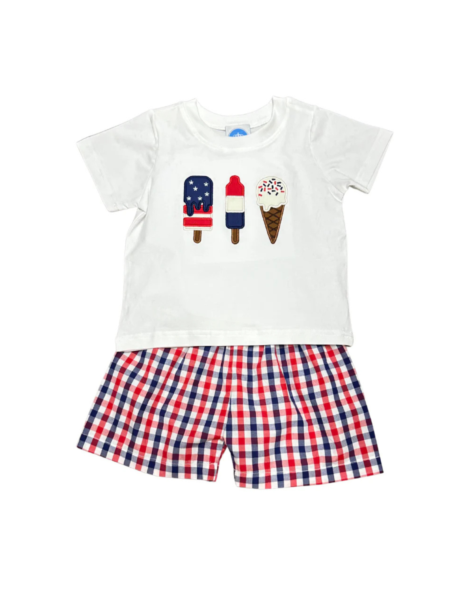 Krewe Kids Popsicle Trio Plaid Short Set