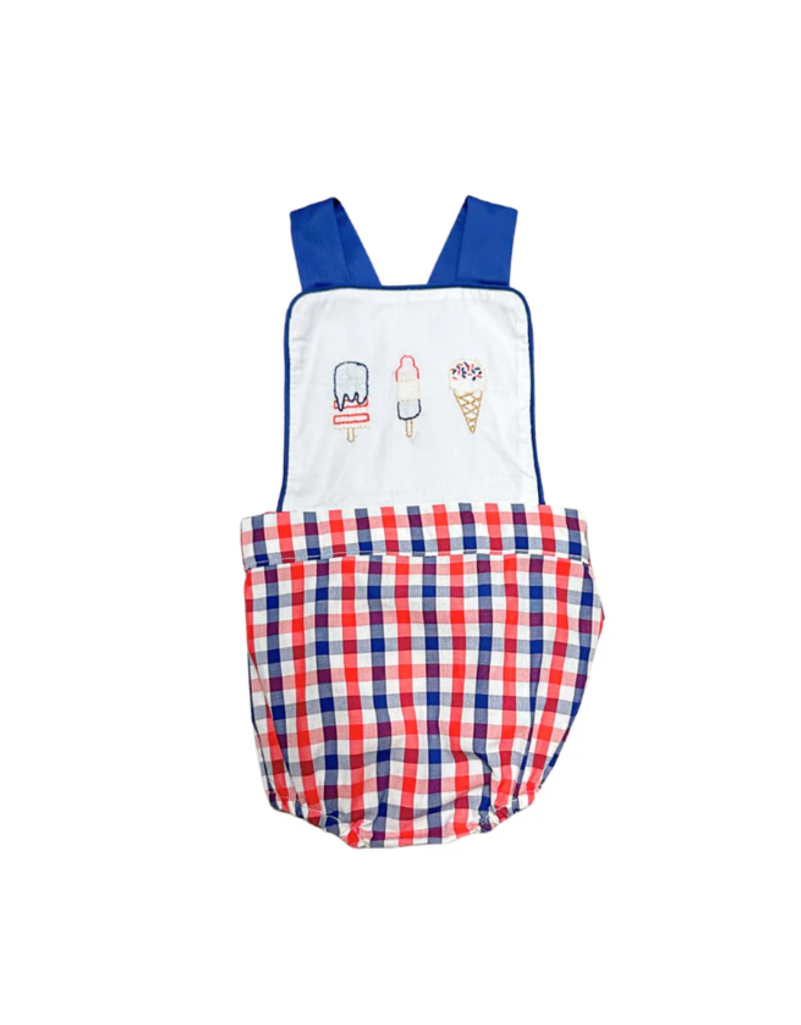 Krewe Kids Popsicle Trio Plaid Sunsuit