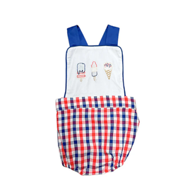 Krewe Kids Popsicle Trio Plaid Sunsuit