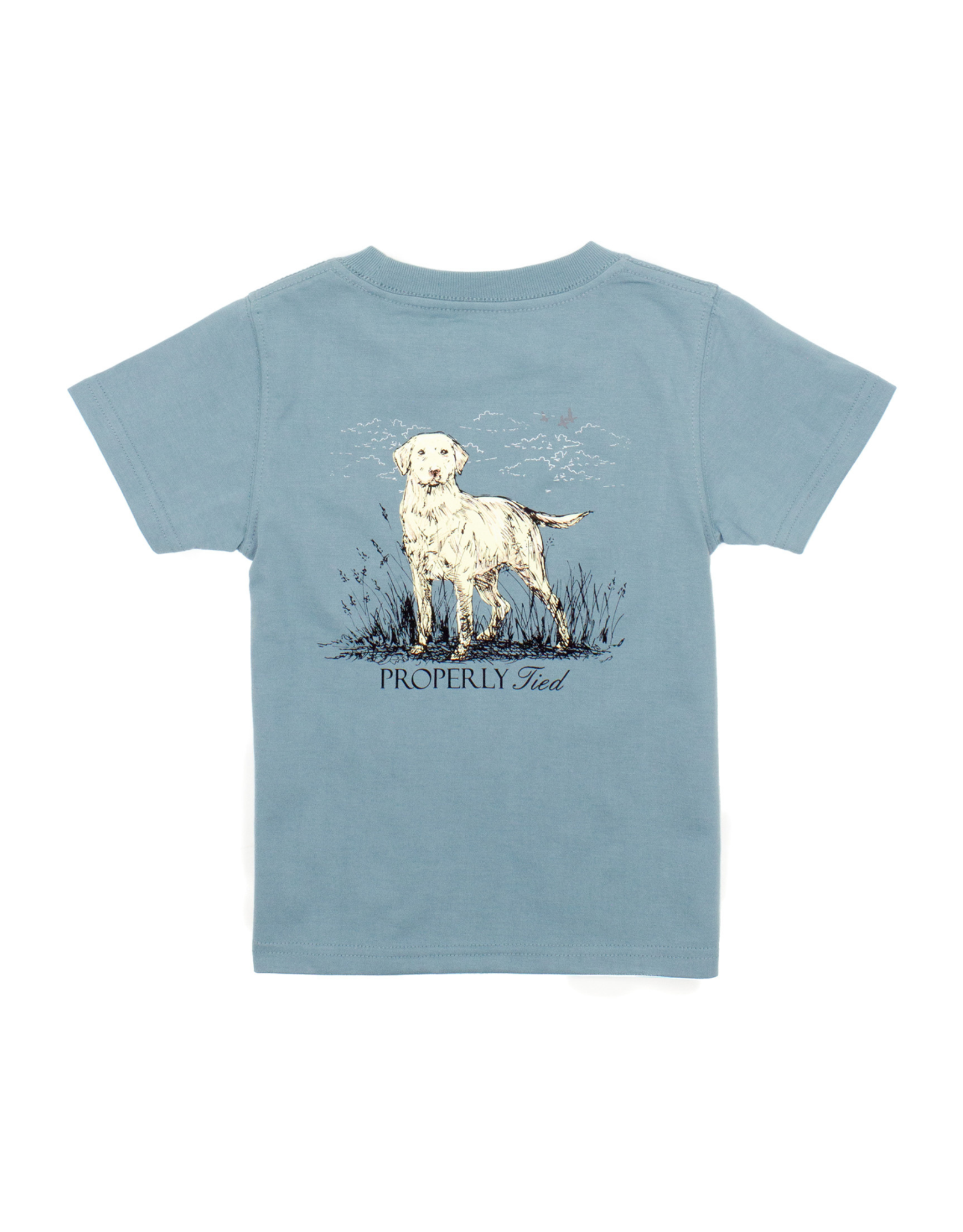 Properly Tied Labrador SS Steel Blue Tee