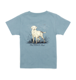 Properly Tied Labrador SS Steel Blue Tee