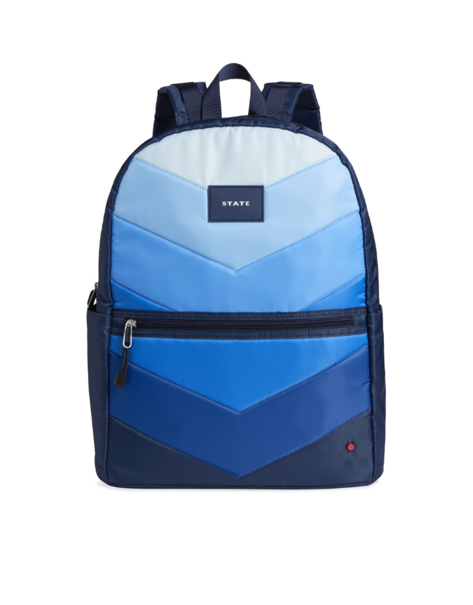 State Bags Kane Double Pocket Large Backpack, Blue Cheveron