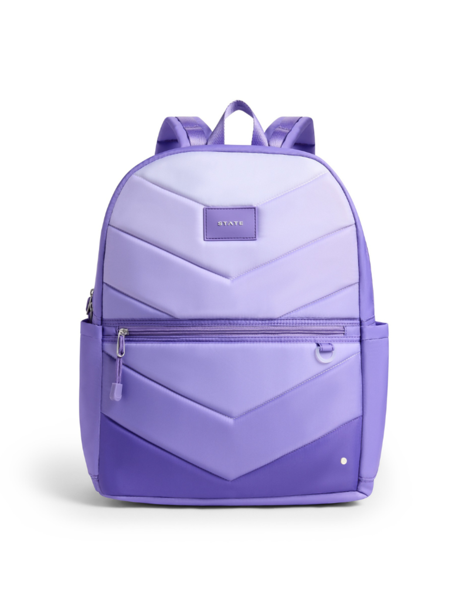 State Bags Kane Double Pocket Large Backpack, Lilac Chevron