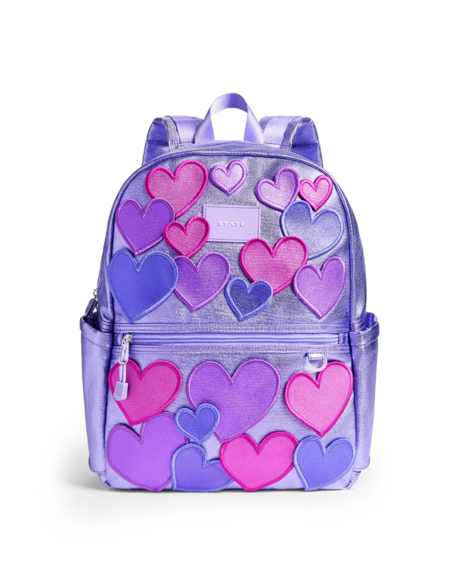 State Bags Kane Double Pocket Backpack, 3D Hearts